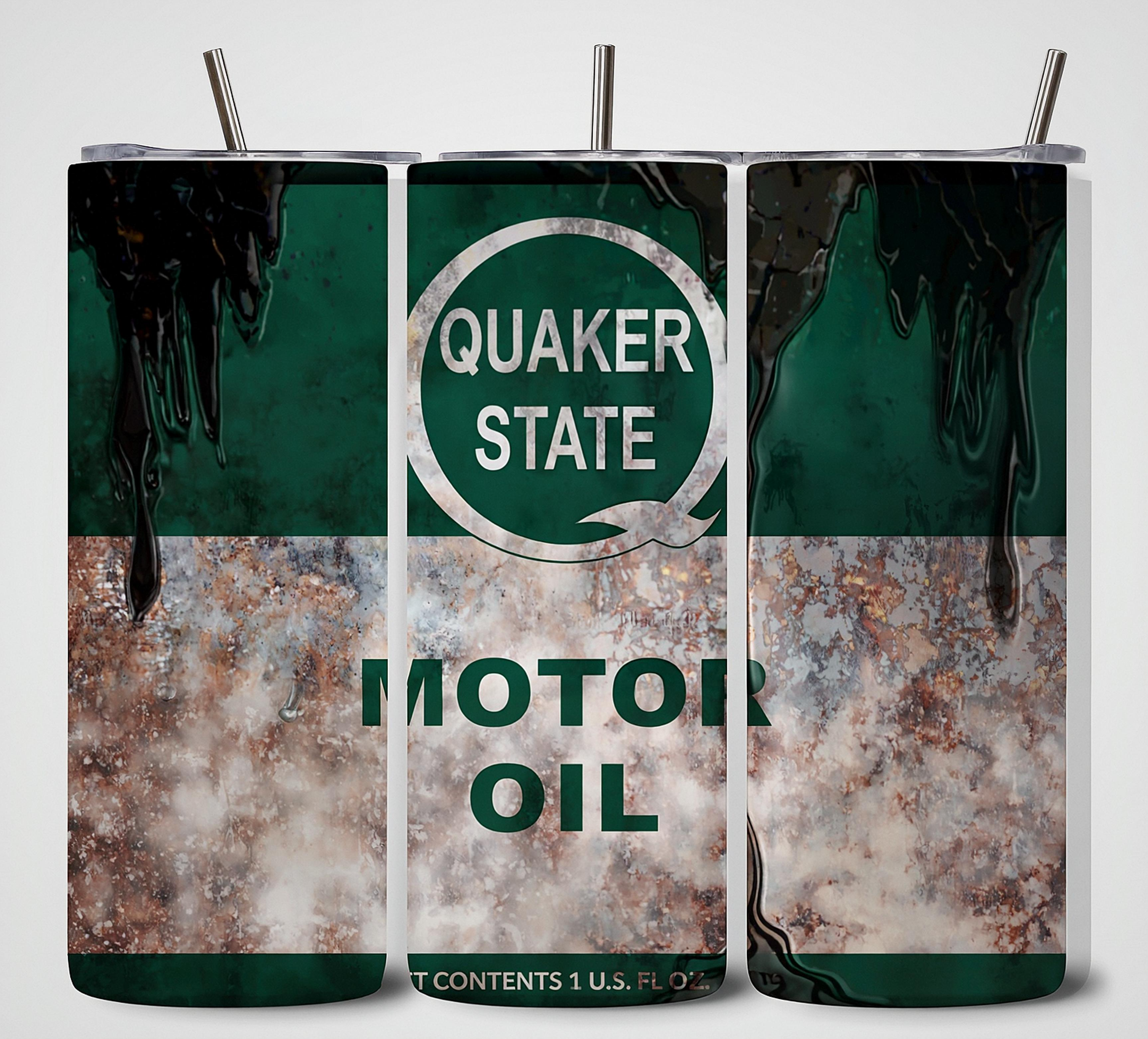 Alpha Printing 20oz Stainless-Steel Tumblers-Inspired Motor Oil Grunge Design
