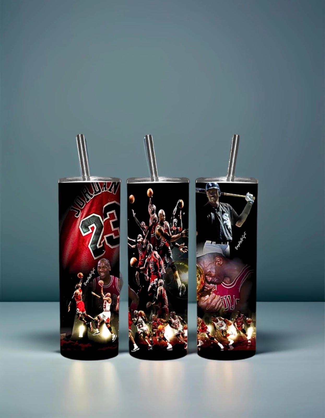 Alpha Printing 20oz Stainless-Steel Tumblers-Inspired Basketball Legend Design