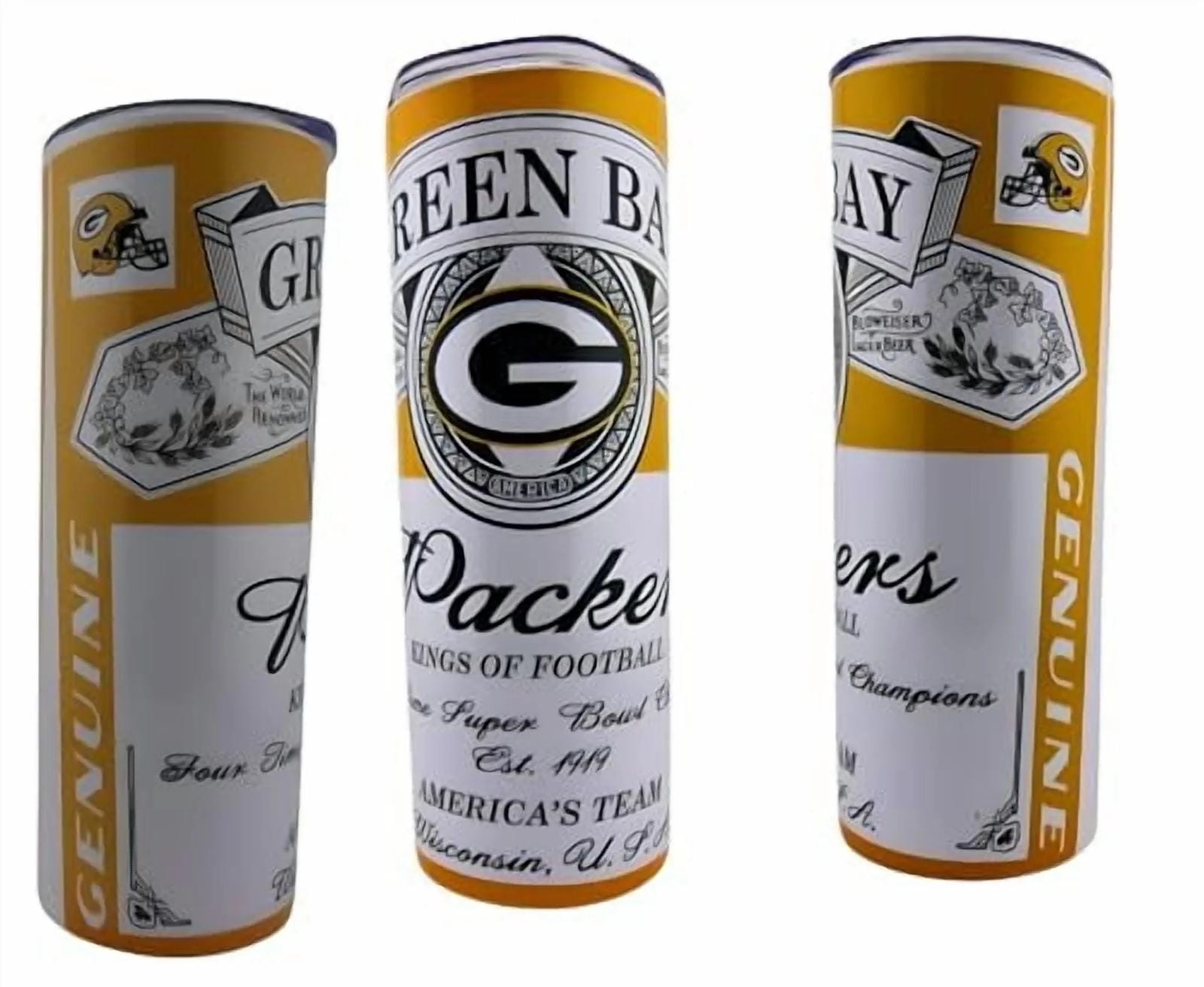 Alpha Printing 20oz Stainless-Steel Tumblers-Inspired Football Can Design
