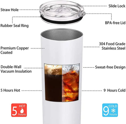 Alpha Printing 20oz Stainless-Steel Tumblers-Inspired Motor Oil Design