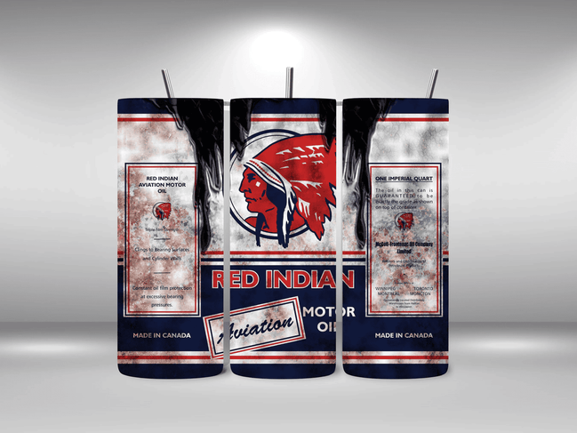 Alpha Printing 20oz Stainless-Steel Tumblers-Inspired Motor Oil Design