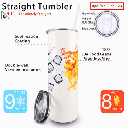 Alpha Printing 20oz Stainless-Steel Tumblers-Inspired Basketball Design