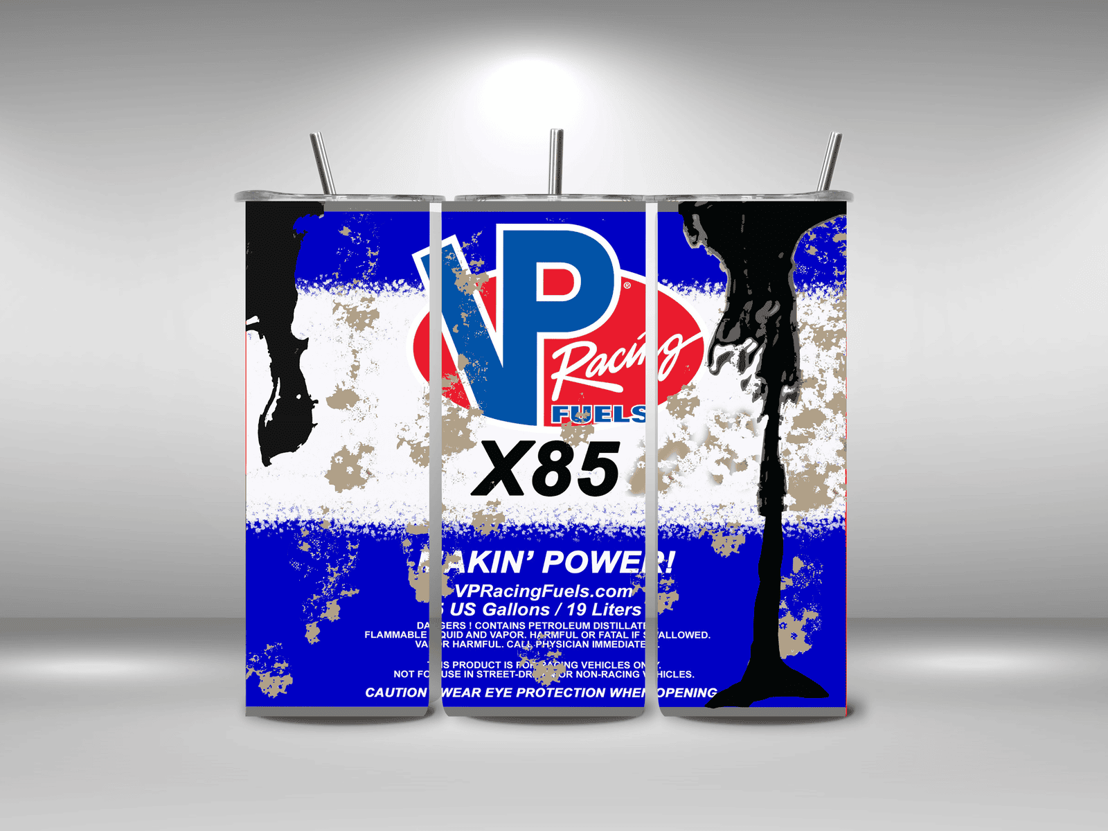 Alpha Printing 20oz Stainless-Steel Tumblers-Inspired VP Motor Oil Can Design Tumblers In Drinkware Default Title Stay