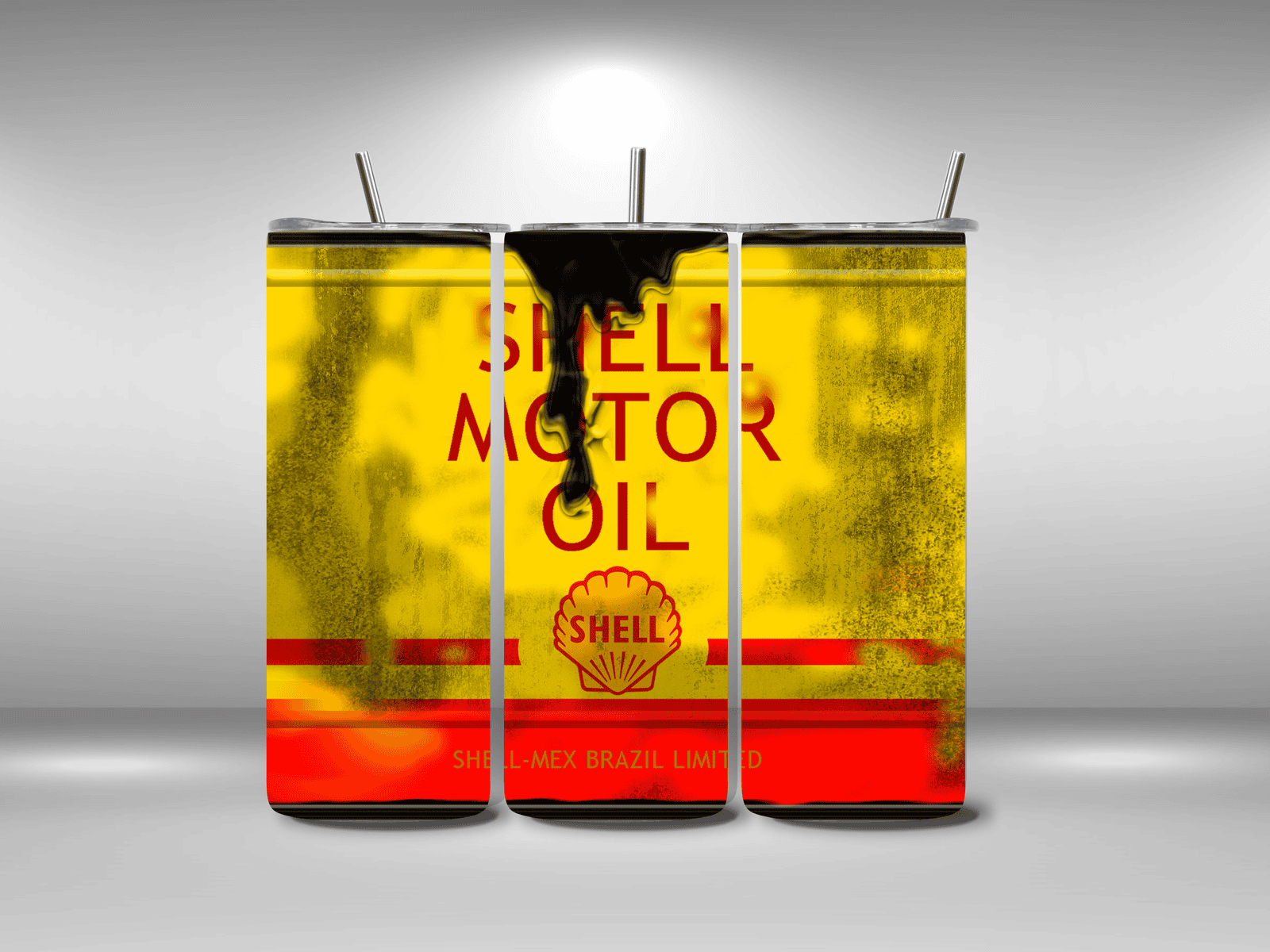 Alpha Printing 20oz Stainless-Steel Tumblers-Inspired Motor Oil Can Design Tumblers In Drinkware Default Title Stay hydrated