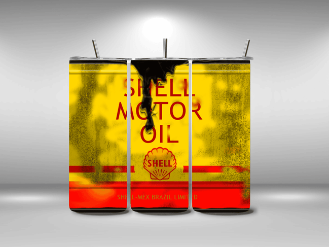 Alpha Printing 20oz Stainless-Steel Tumblers-Inspired Motor Oil Can Design Tumblers In Drinkware Default Title Stay hydrated