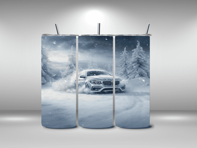 Alpha Printing 20oz Stainless-Steel Tumblers-Car Driving In Snow Design Tumblers In Drinkware Default Title Stay hydrated in