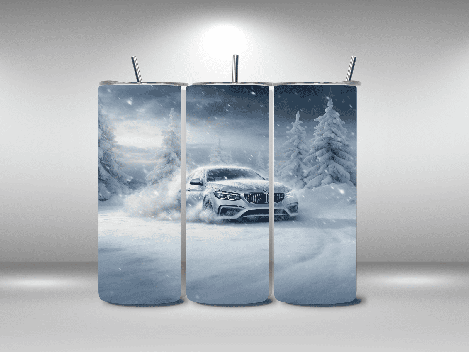 Alpha Printing 20oz Stainless-Steel Tumblers-Car Driving In Snow Design Tumblers In Drinkware Default Title Stay hydrated in