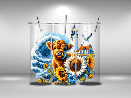Alpha Printing 20oz Stainless-Steel Tumblers-Funny Cartoon Cow Design Tumblers In Drinkware Default Title Stay hydrated in