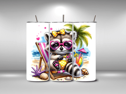 Alpha Printing 20oz Stainless-Steel Tumblers-Funny Cartoon Raccoon Design Tumblers In Drinkware Default Title Stay hydrated