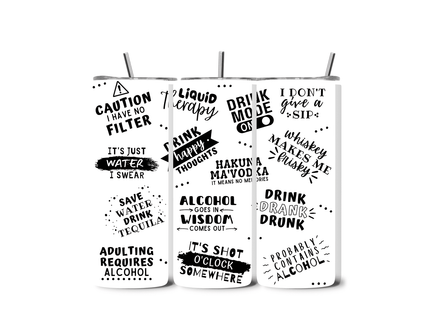 Alpha Printing 20oz Stainless-Steel Tumblers-Funny Drinking Saying Design Tumblers In Drinkware Default Title Stay hydrated