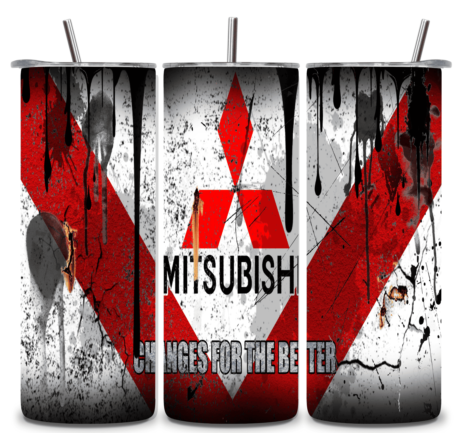 Alpha Printing 20oz Stainless-Steel Tumblers-Inspired Mitsubishi Logo Design Tumblers In Drinkware Default Title Stay