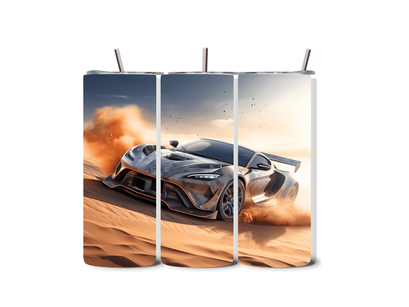 Alpha Printing 20oz Stainless-Steel Tumblers-Sports Car In Desert Design Tumblers In Drinkware Default Title Stay hydrated