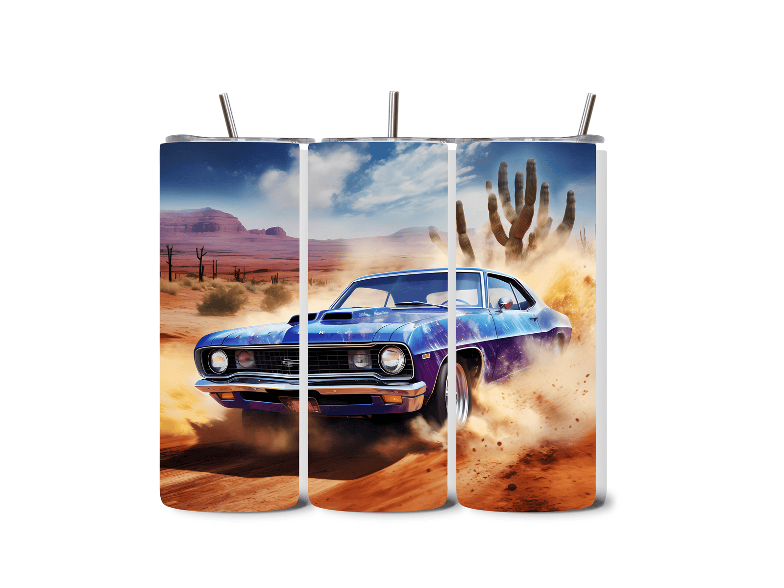 Alpha Printing 20oz Stainless-Steel Tumblers-Muscle Car In Desert Design Tumblers In Drinkware Default Title Stay hydrated