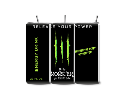 Alpha Printing 20oz Stainless-Steel Tumblers-Inspired Energy Drink Design Tumblers In Drinkware Default Title Stay hydrated