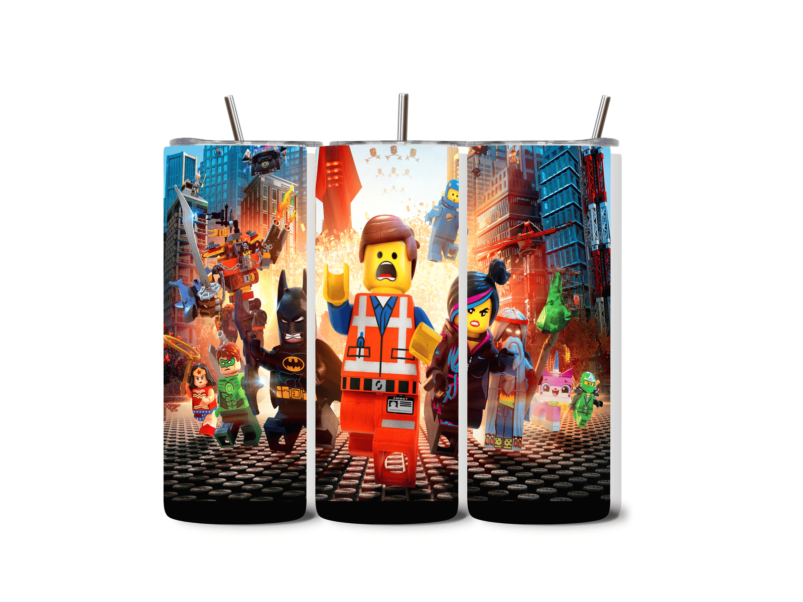 Alpha Printing 20oz Stainless-Steel Tumblers-Inspired Lego Movie Design Tumblers In Drinkware Default Title Stay hydrated in