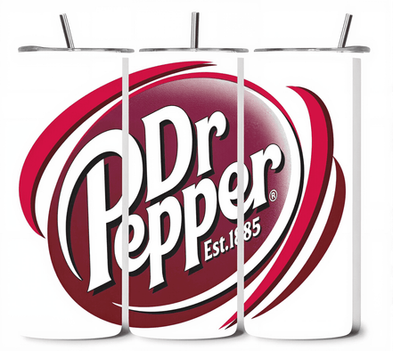 Alpha Printing 20oz Stainless-Steel Tumblers-Inspired Dr Pepper White Can Design Tumblers In Drinkware Default Title Stay