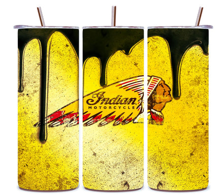 Alpha Printing 20oz Stainless-Steel Tumblers-Inspired Indian Motorcycle design Tumblers In Drinkware Default Title Stay