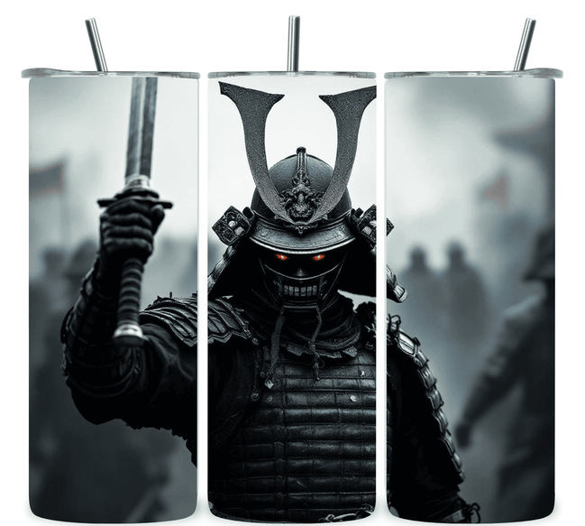 Alpha Printing 20oz Stainless-Steel Tumblers-Samurai In Foggy Woods Design Tumblers In Drinkware Default Title Stay hydrated