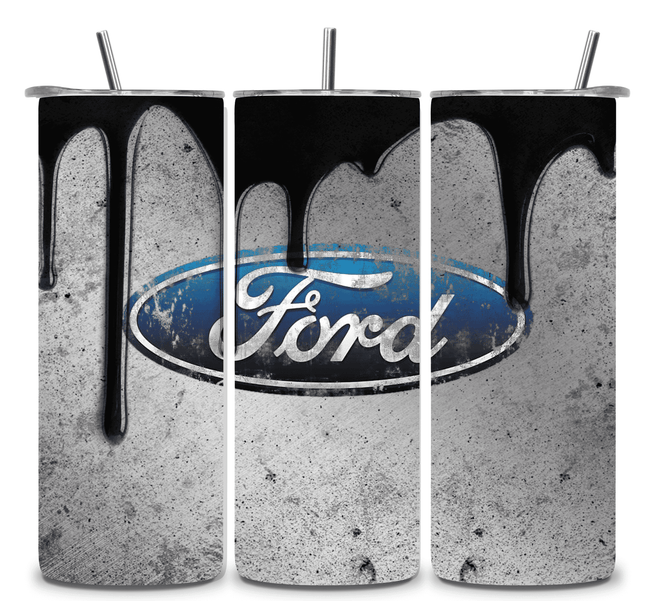 Alpha Printing 20oz Stainless-Steel Tumblers-Inspired Ford Grunge Design Tumblers In Drinkware Default Title Stay hydrated
