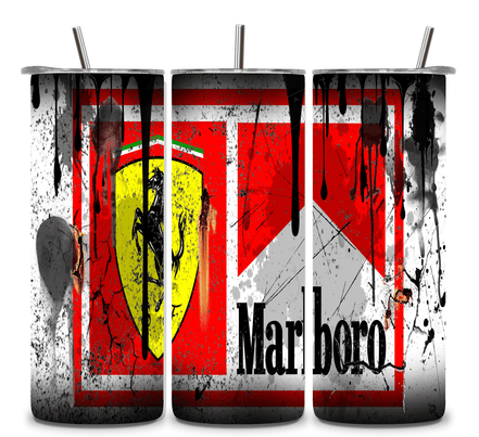 Alpha Printing 20oz Stainless-Steel Tumblers-Inspired Marlboro Grunge Design Tumblers In Drinkware Default Title Stay
