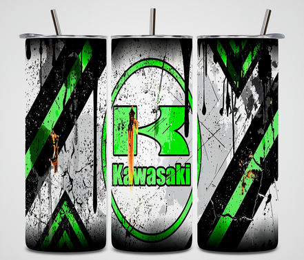 Alpha Printing 20oz Stainless-Steel Tumblers-Inspired Motorcycle Grunge Design