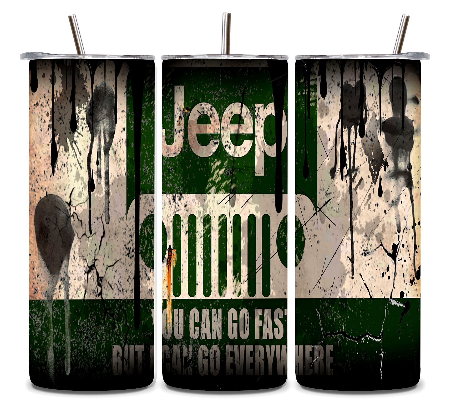 Alpha Printing 20oz Stainless-Steel Tumblers-Inspired All Terrain Vehicle Grunge Design
