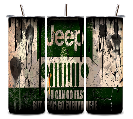 Alpha Printing 20oz Stainless-Steel Tumblers-Inspired All Terrain Vehicle Grunge Design