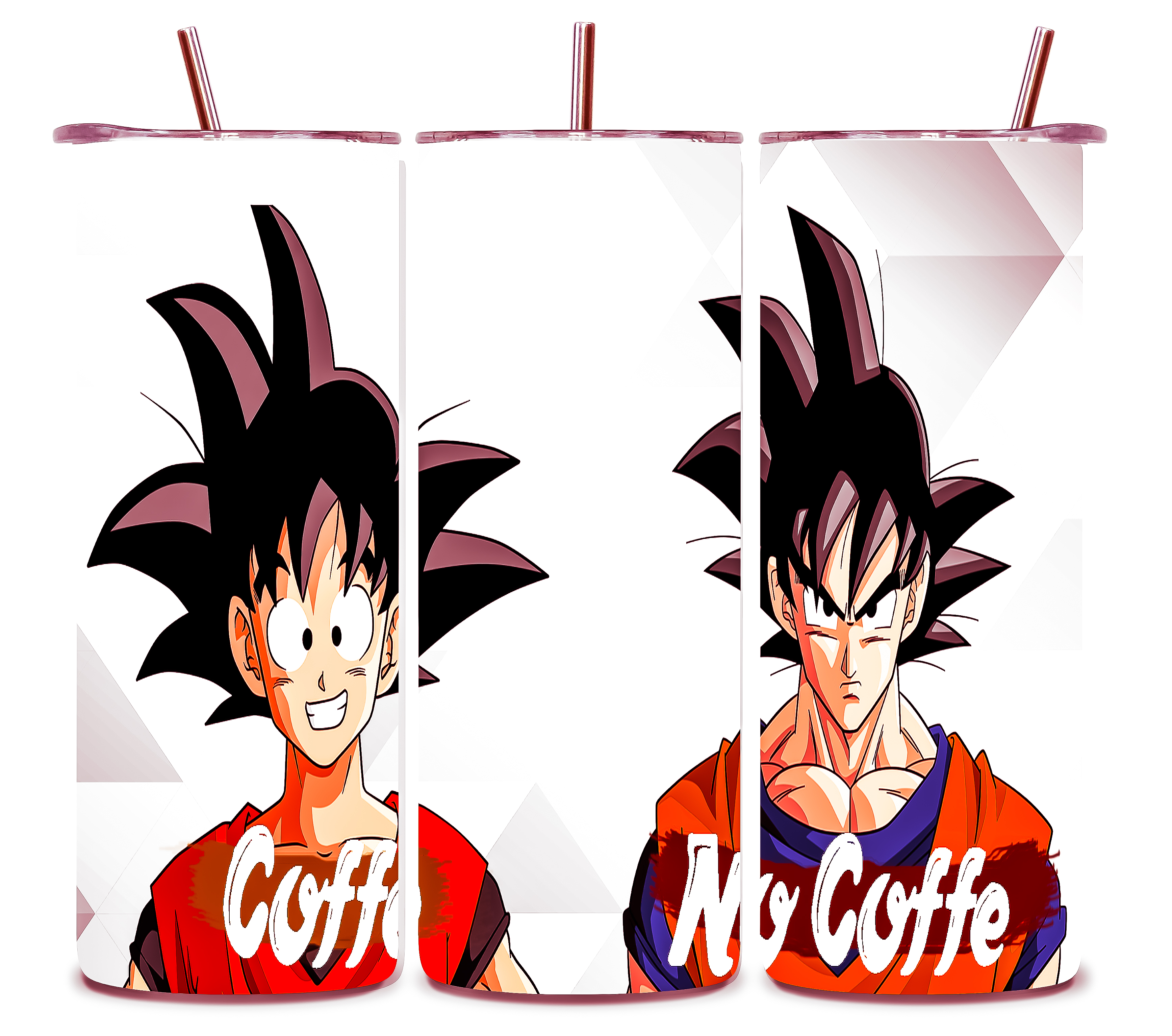Alpha Printing 20oz Stainless-Steel Tumblers-Anime Coffee No Coffee Design